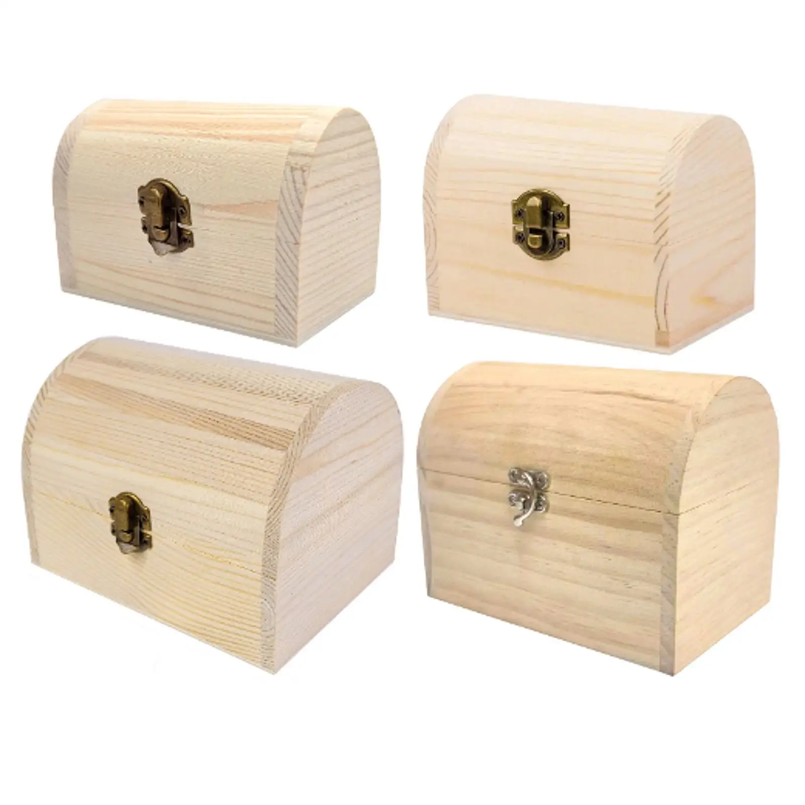 

Unfinished Wooden Box Plain Gift Packing Box Jewelry Display Case for Collectibles DIY Painting Party Favor Art Hobbies Storage