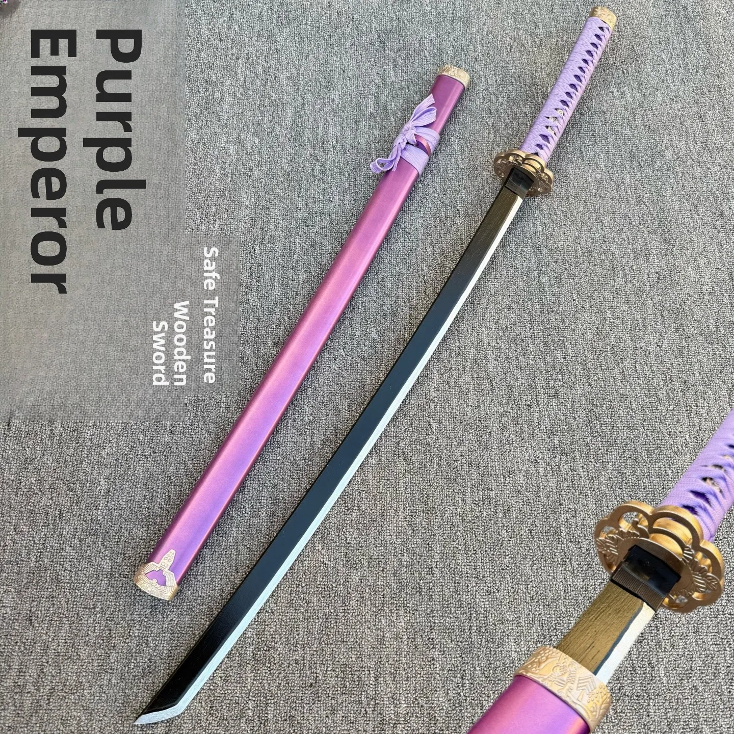 Wooden Sword Practice Sword Bamboo Material Drawing Sword Martial Arts Training Toy Sword for Children Non-Sharpened Blade