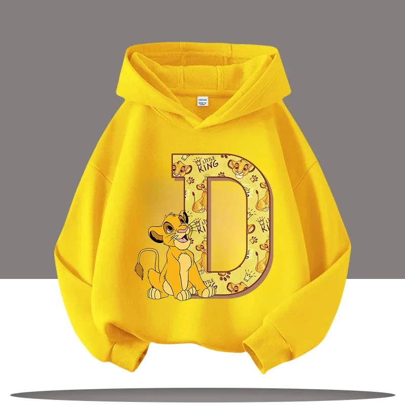 سترة رياضية للأطفال بطباعة حروف ديزني الجديدة Lion King مناسبة للأولاد والبنات ملابس خارجية للخريف والشتاء
