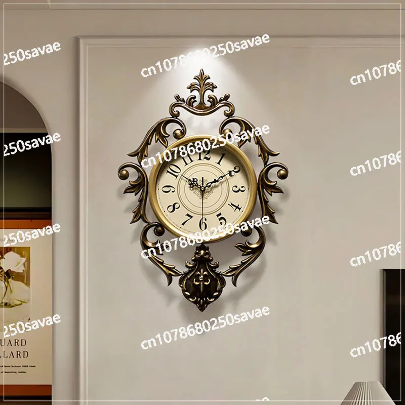 Living Room Wall Clock, Home Art Clock, Hanging Light, Luxury, High-End