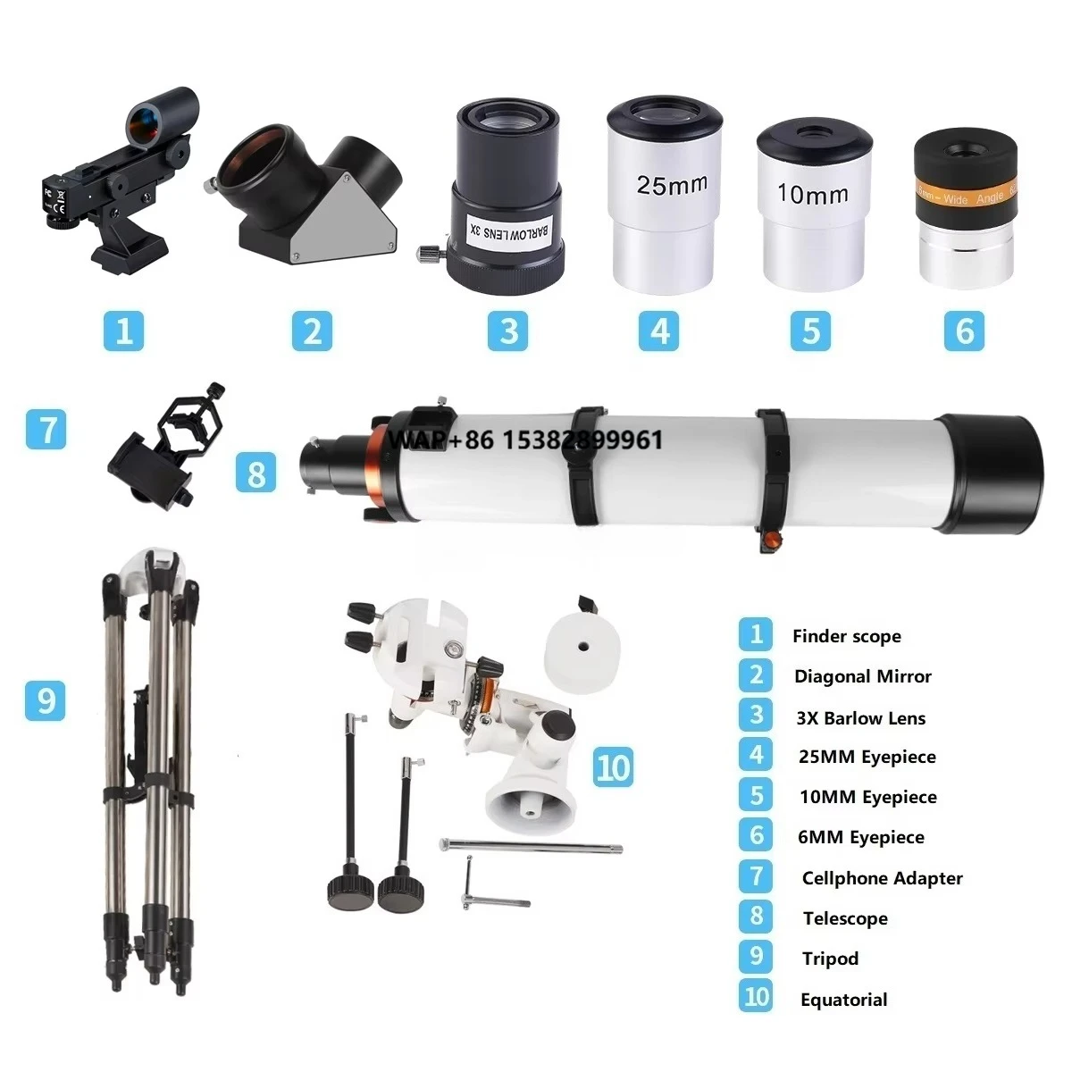 

Manufacturer 120mm Aperture 900mm Focal Length Professional Telescope Astronomical