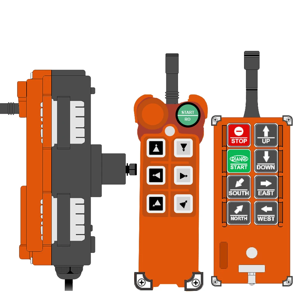 F21-E1/E1B interruptores de control remoto Industrial inalámbrico para Control de grúa de elevación elevador hidráulico coche 220V 380VAC 12-24V DC