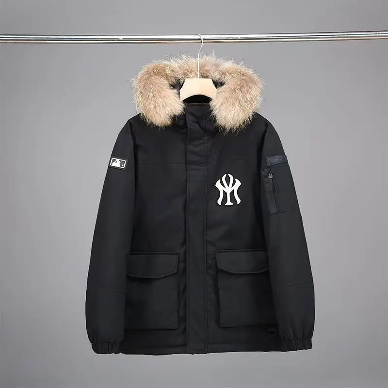 

2025 Winter New Down Jacket Medium and Long Fur Collar Thickened Fashion Hooded Warm Outdoor