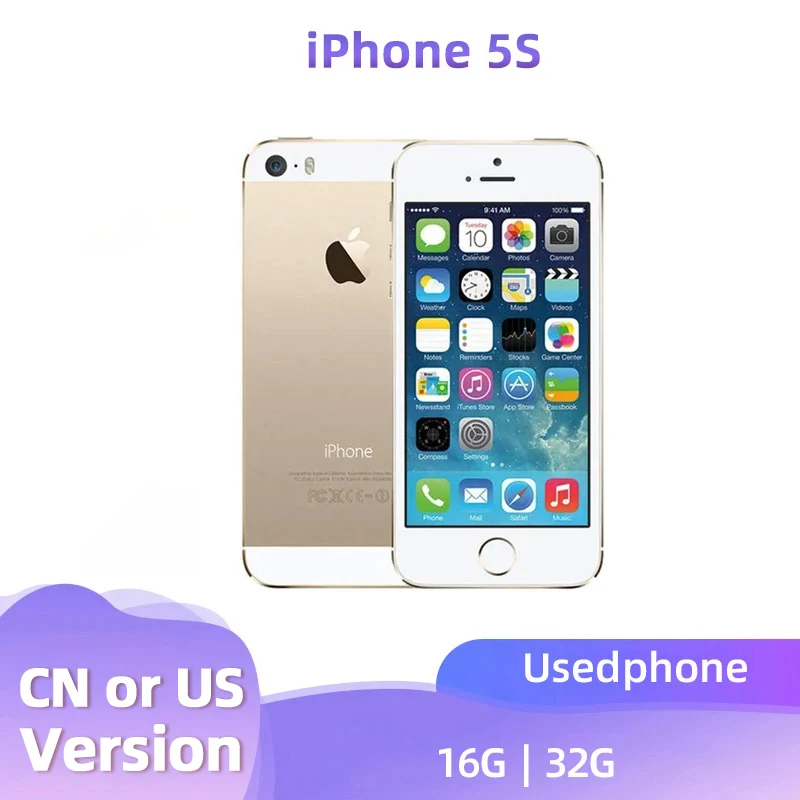 Unlocked Apple iPhone 5S 4G 1560mah Battery 4.0inch Screen good condition tsed Used phone