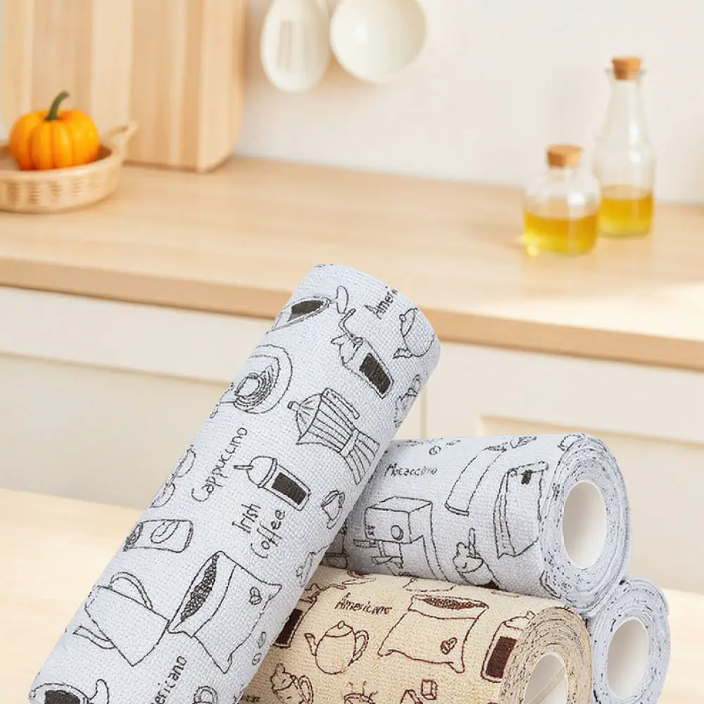 Kitchen Cleaning Cloth Roll Thickened Microfiber Rag Absorbent Dish Towel For Home Daily Kitchenware Cleaning Projects