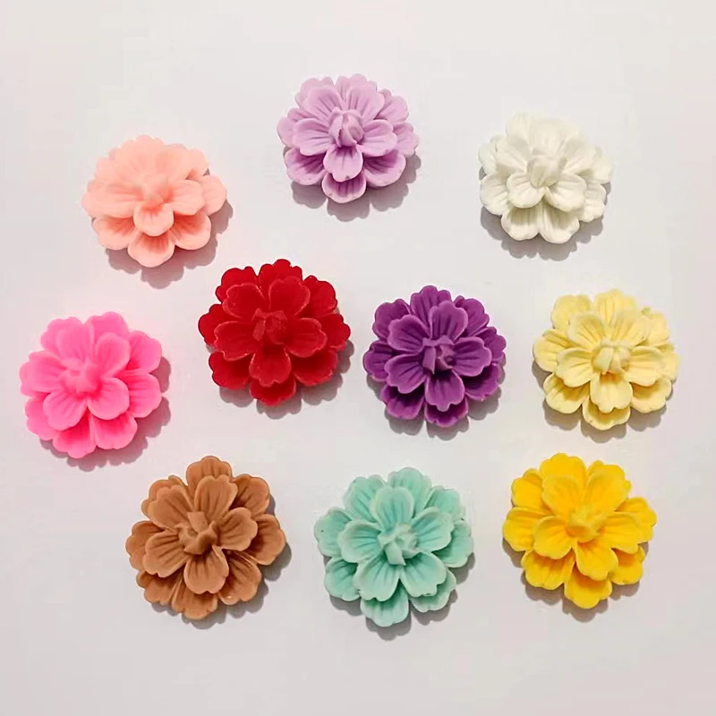 

150pcs Big 26mm Mixed Colors Sakura Cabochon Resin Flatback Charm Lovely Flower Mixed Kit D25