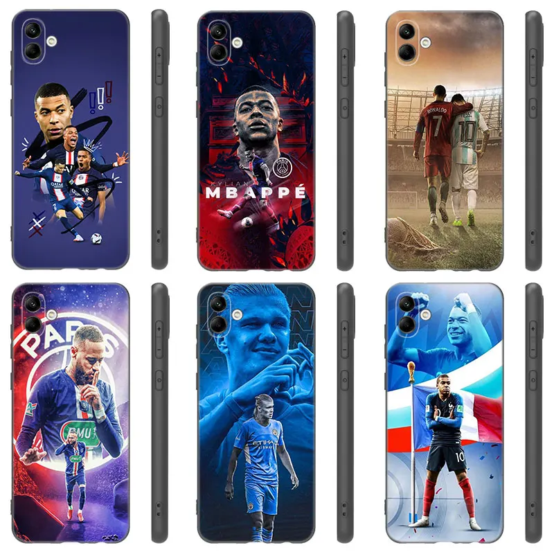 Fußball ronaldo neymar mbappe telefon hülle für samsung galaxy a01 a03 core a10 e a02 a05 a20 a21 a30 a50 s a6 a8 plus a7 a9 2018