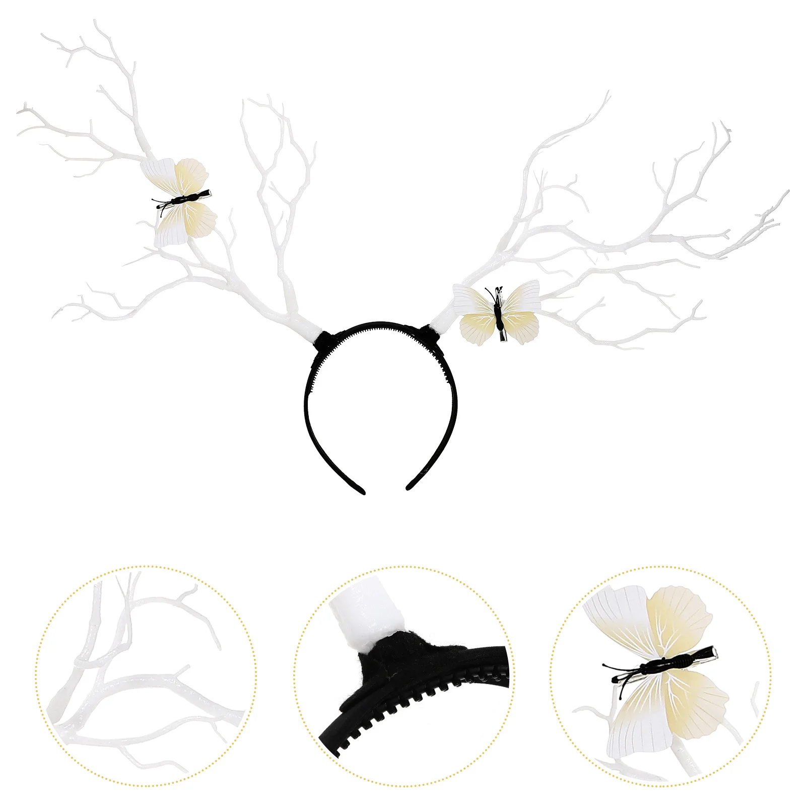 

1Pcs Reindeer Horn Hair Band Silicone Antler Headband Party Xmas Costume Headwear Fashion Christmas Photo Prop Accessory
