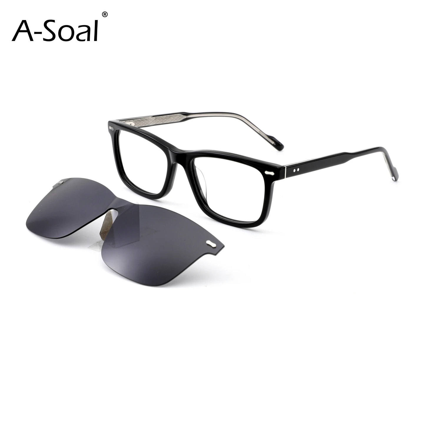 

A-Soal 3801 Outdoor Polarized Shades Set Unisex Magnetic Style Full Floral Acetate Pin Temple Anti Glare Glasses