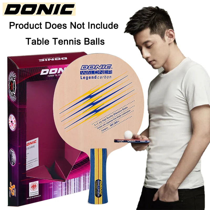 Donic Waldner Legend Carbon Table Tennis Blade Cypress Wood Elasticity Loop Fast Attack Made in Germany Control Ping Pong Racket