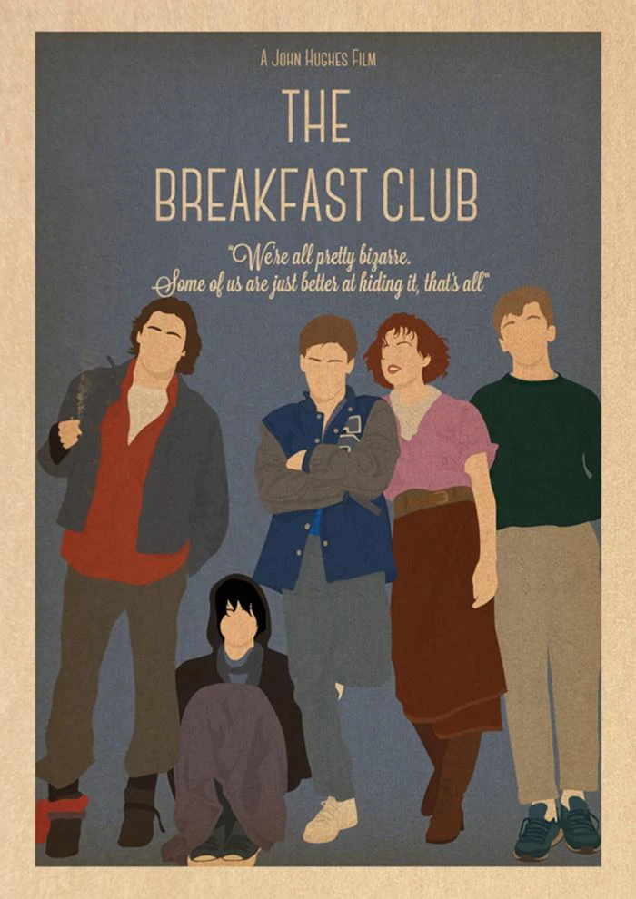Buy Three Get One Free Youth Comedy The Breakfast Club Retro Kraft Poster Tenant's Bedroom Cafe Wall Beautification Decoration