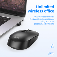 Hoco Portable Wireless Mouse 1200 DPI Silent Mouse For PC Computer/Laptop 2.4GHz Noiseless USB Wireless ABS Mice For Home Office