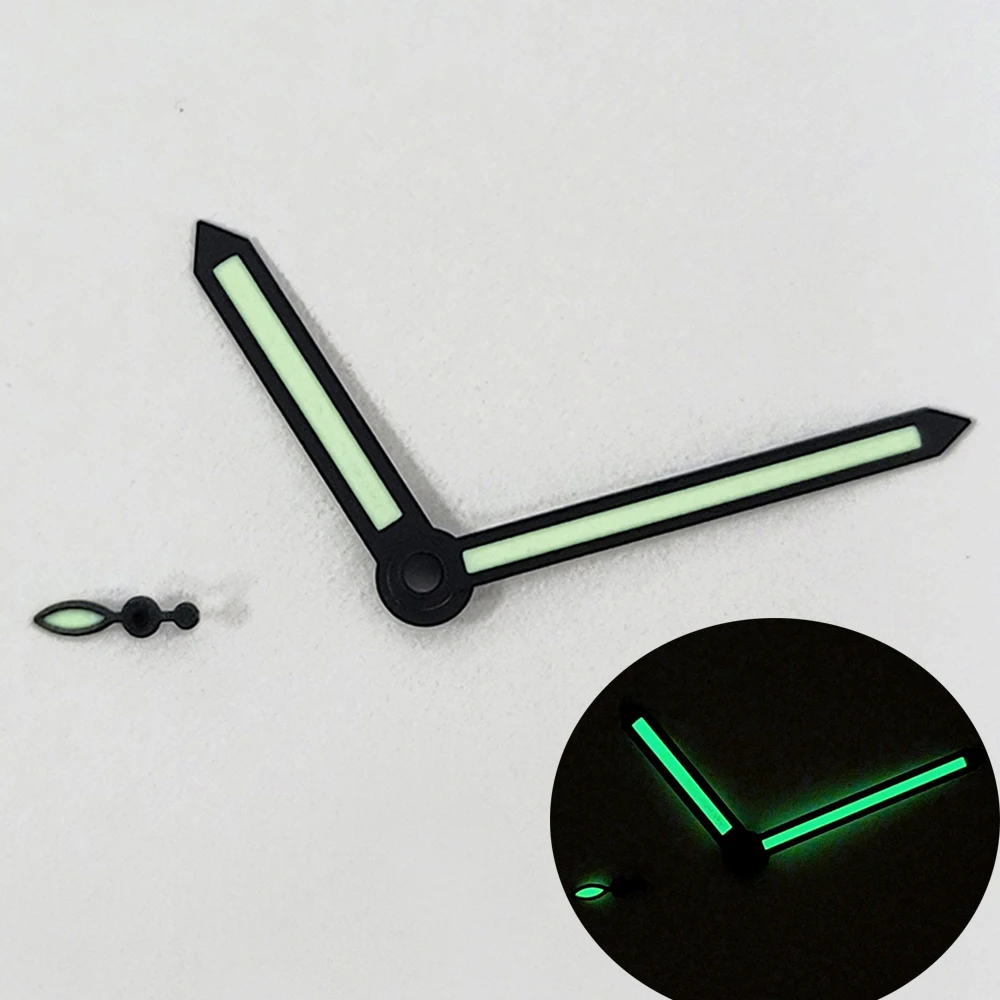 1 Set Watch Hands Green Luminous Needles for ETA 6497/6489 Movement Accessories for ST3600/ ST3620 Watch Pointer