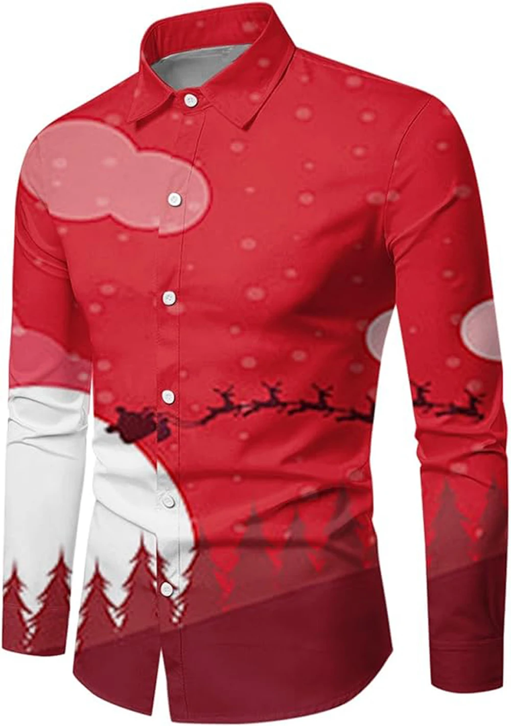 

Men's Retro Red Floral Shirt for Christmas Casual Outdoor Street Elastic Soft Summer New Style Daily T-Shirt Clothing for Men