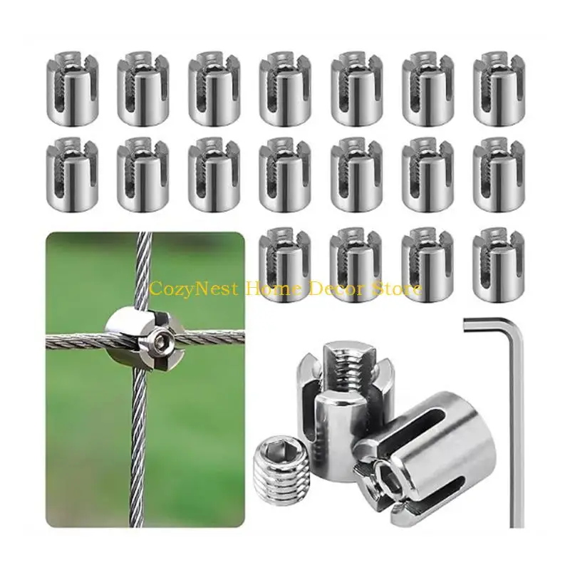 92MF Pack Of 20 Weatherproof Clamps For Wire Rope And Building Needs