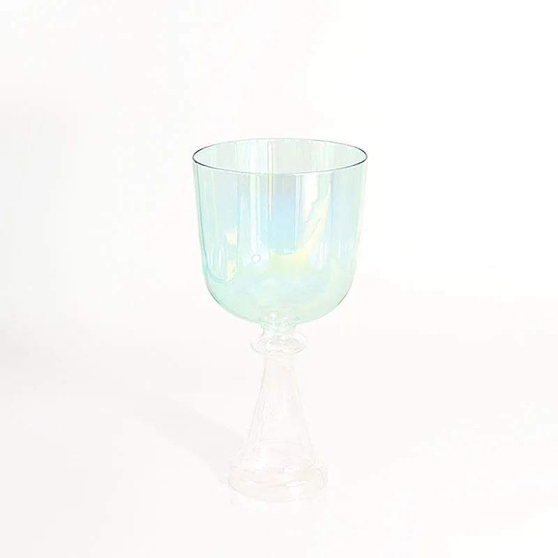 

Amazing New Cosmic Aurora Clear Crystal Handheld Chalice for Sound Meditation and Handheld Chalice