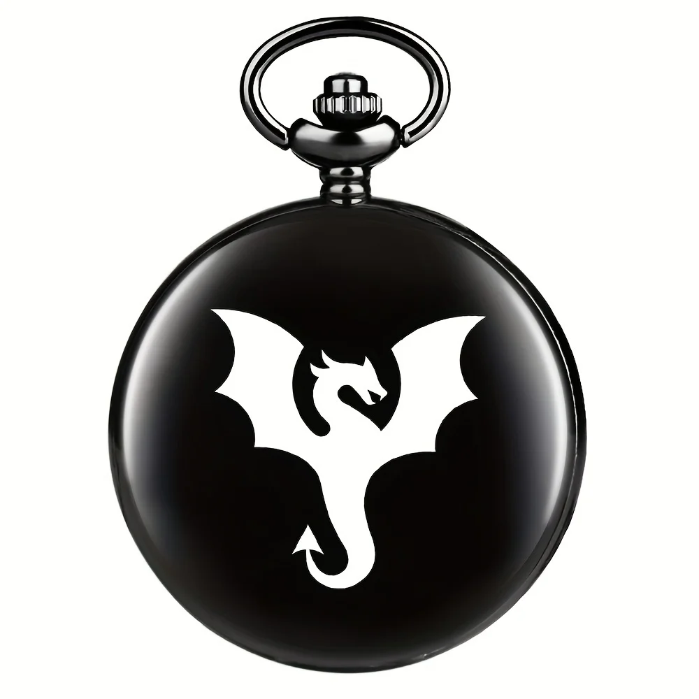 

Classic Bat Pattern Quartz Pocket Watch - Stylish Retro, a Must-Have for Men