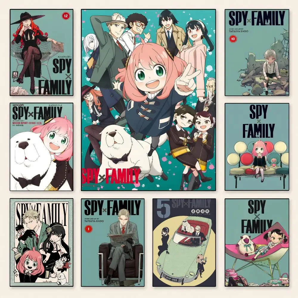 Anime Spy x Family Poster Poster Minimalist Decor HD SelfAdhesive Wall Art for Home Café Bedroom Gift Aesthetic Hanging