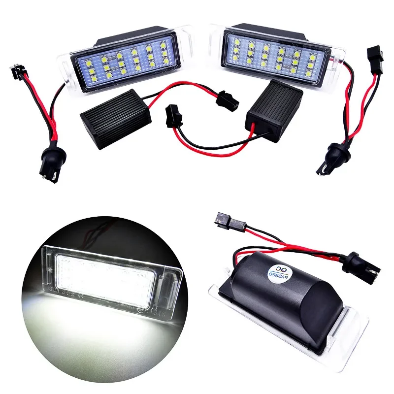 

1 Pair Fit For Chevrolet Chevy Cruze Camaro SMD3528 Car LED License Plate Lights White Number Lamp Canbus Bulb Kit 12V