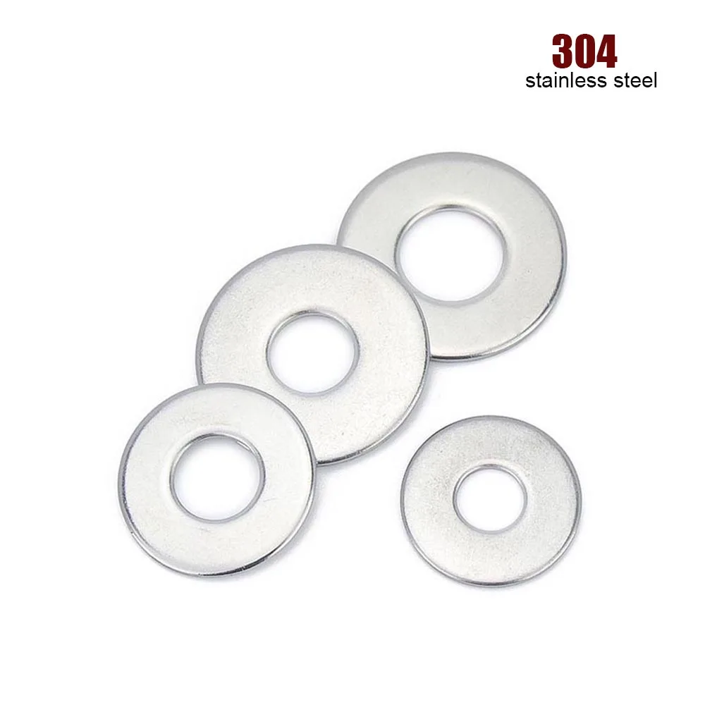 1/100X GB96 M2.5 M3 M3.5 M4 M5 M6M8M10 to M24 DIN9021 304 Stainless Steel Large Size Oversize Big Wider Flat Washer Plain Gasket