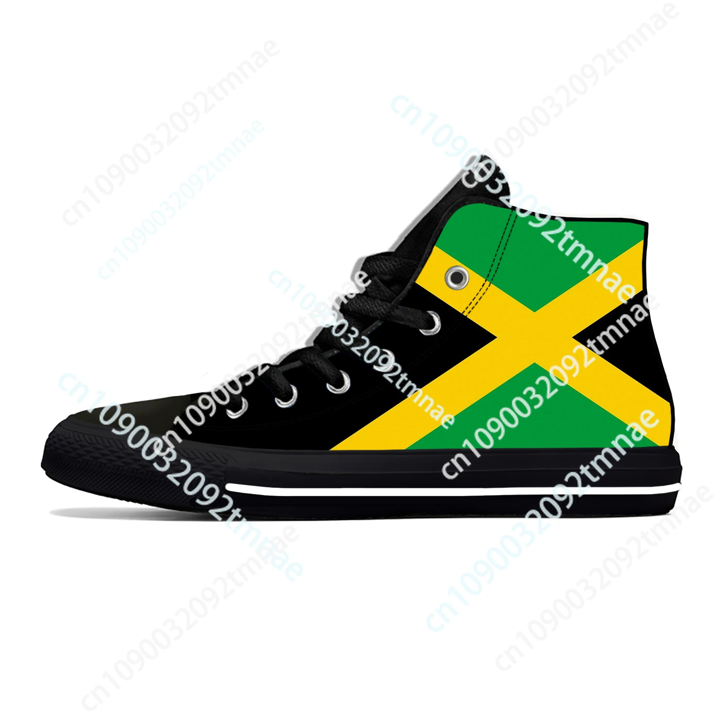 Hot Jamaica Jamaican Flag Patriotic Fashion Classic Casual Shoes High Top Lightweight Breathable Men Women Sneakers Custom Shoes