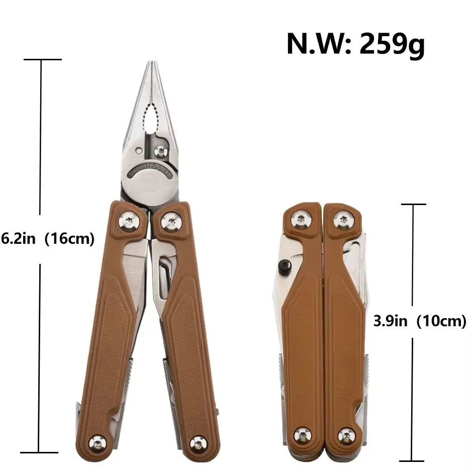 Daicamping DL7 Titanium Alloy Handle Outdoors Multi-tools Clamp Folding Knife EDC Combination Multi Tools Pliers Knives