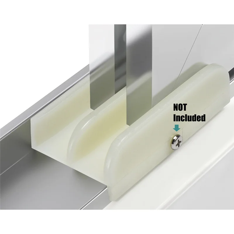 LICE-M6219 Sliding Shower Door Bottom Guide For Sliding Shower Door (Top Hung) Shower Door Guide 1/2 In Channels 2 Pack