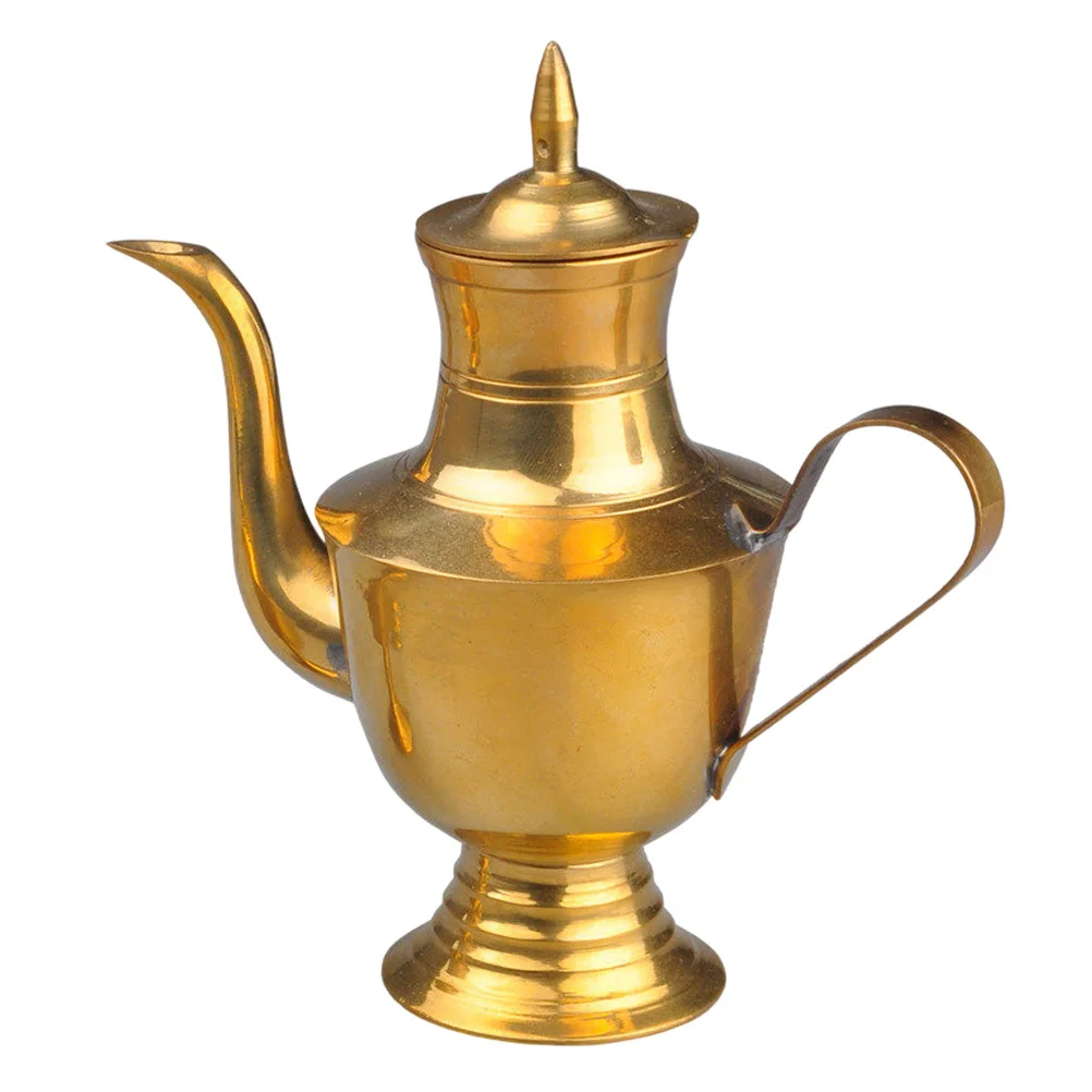 

1Pcs Vintage Copper Pot Decorative Pot for Home Office Buddha Hall Tabletop Decor Versatile Teapot