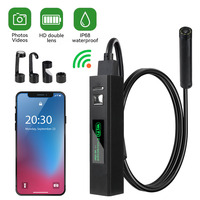 Waterproof Industrial Wifi Endoscope Camera for IPhone Android Phones PC 8MM Mini Lens 1200P 5.0MP USB Car Inspection Borescope