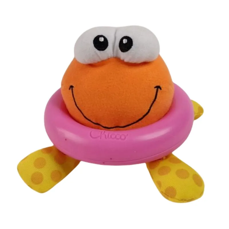 Cartoon cute creative high temperature color changing orange frog shaped children's bath soothing educational toy holiday gift