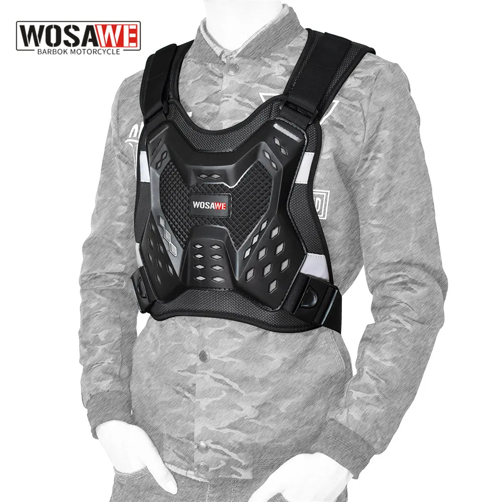 

WOSAWE Adult Motorcycle Armor Snowboard Spine Chest Body Protection MTB Motocross Racing Protective Vest Jackets Back Protector