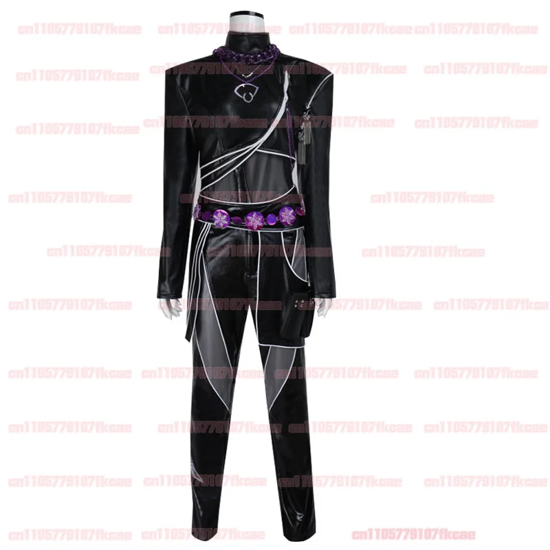 Rumi Mira Kpop Demons Hunters Zoey Cosplay Costume Wig Set for Girls Black Gothic Suit Halloween Party Performance Child Costume