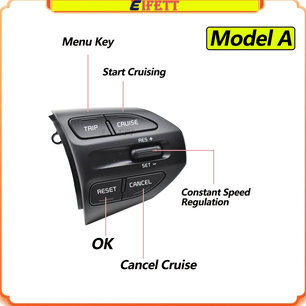 Right + Left + Wire  New Steering RH Remote Cruise Control Switch 96720G6010 For Kia RIO K2 Picanto 2017 2018 2019 2020 2021 - view 3
