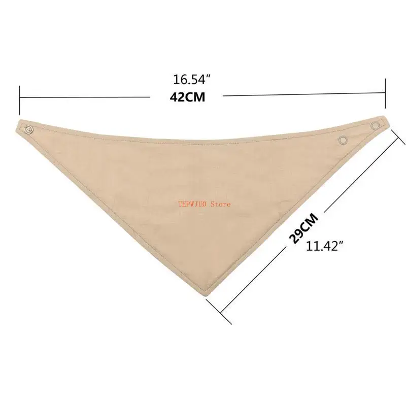 U50F 5Pcs Feeding Drool Bibs Cotton Newborn Button Soft for Triangle Towel Baby