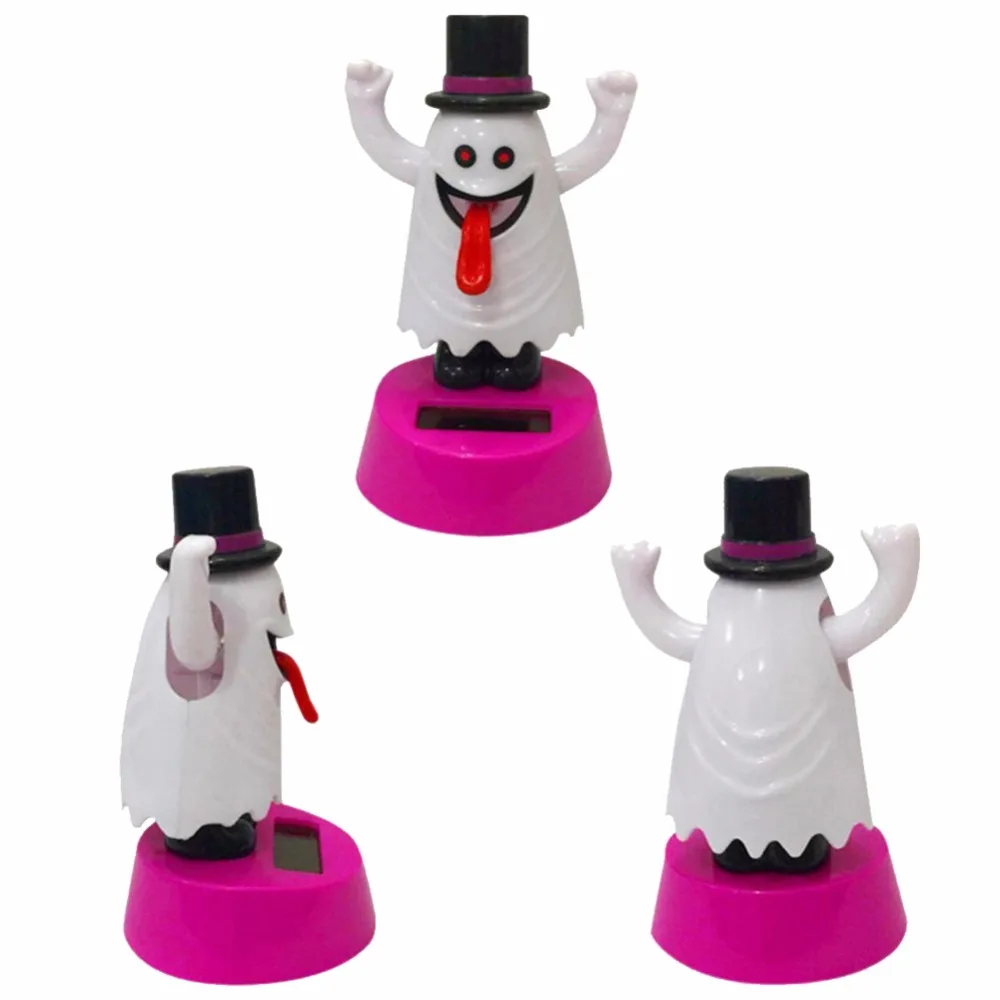New Adorable Multi style Solar Powered Christmas Halloween Dancing Car Table Home Decor Gifts Mini Kids Solar Power Toys