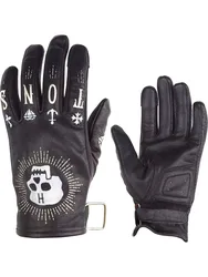 FUNTIMES Motorcycle Gloves Motorcycle Gloves Racing Long Hard Shell Leather Riding Gloves Thick Breathable Gloves