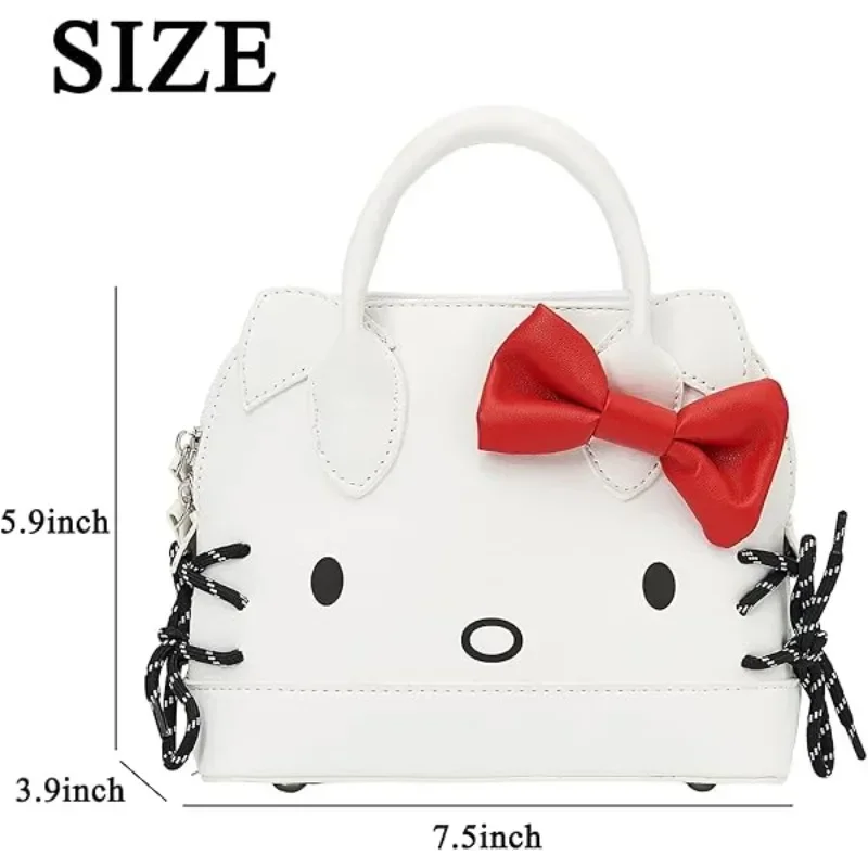 Hello Kitty Umhängetaschen Niedliche Cartoon-Umhängetasche Y2K Kawaii Mode Einfache tragbare Tragetasche Handtasche Geburtstagsgeschenk Mädchen