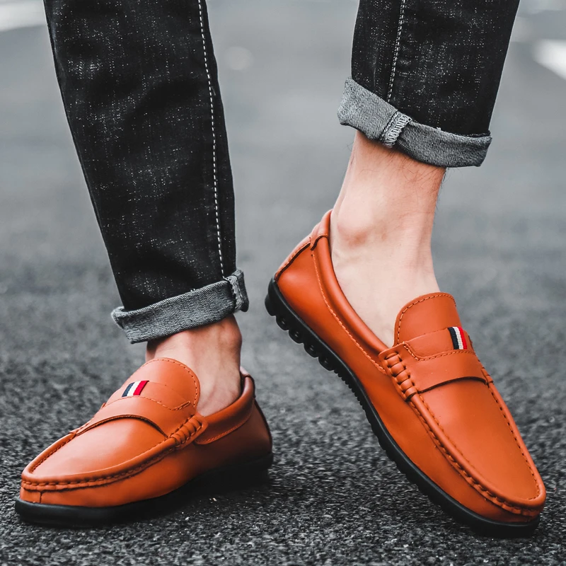 Mocasines de estilo minimalista para hombre, zapatos cómodos para caminar, oficina, conducción al aire libre, ocio, negocios, cuatro estaciones