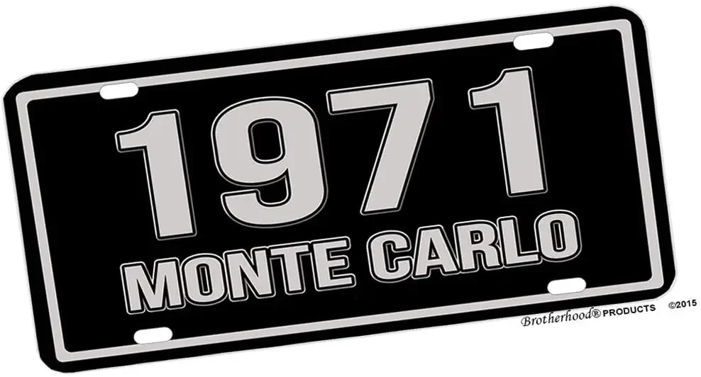 Brotherhood Compatible with Chevrolet Chevy Monte Carlo Year 1971 Reproduction Car Garage Signs Metal Vintage Style