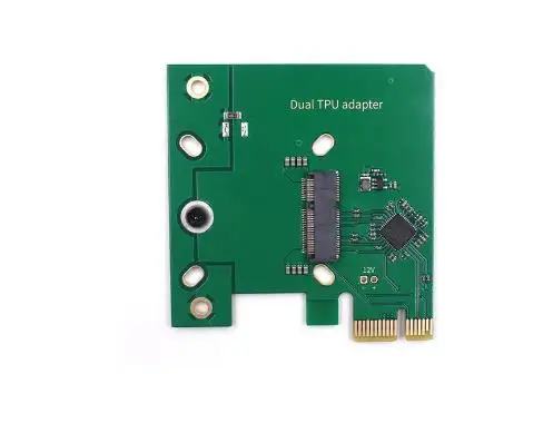 Çift Kenarlı TPU Adaptör - PCIe x1 Düşük Profilli Mercan M.2 Adaptör plakası
