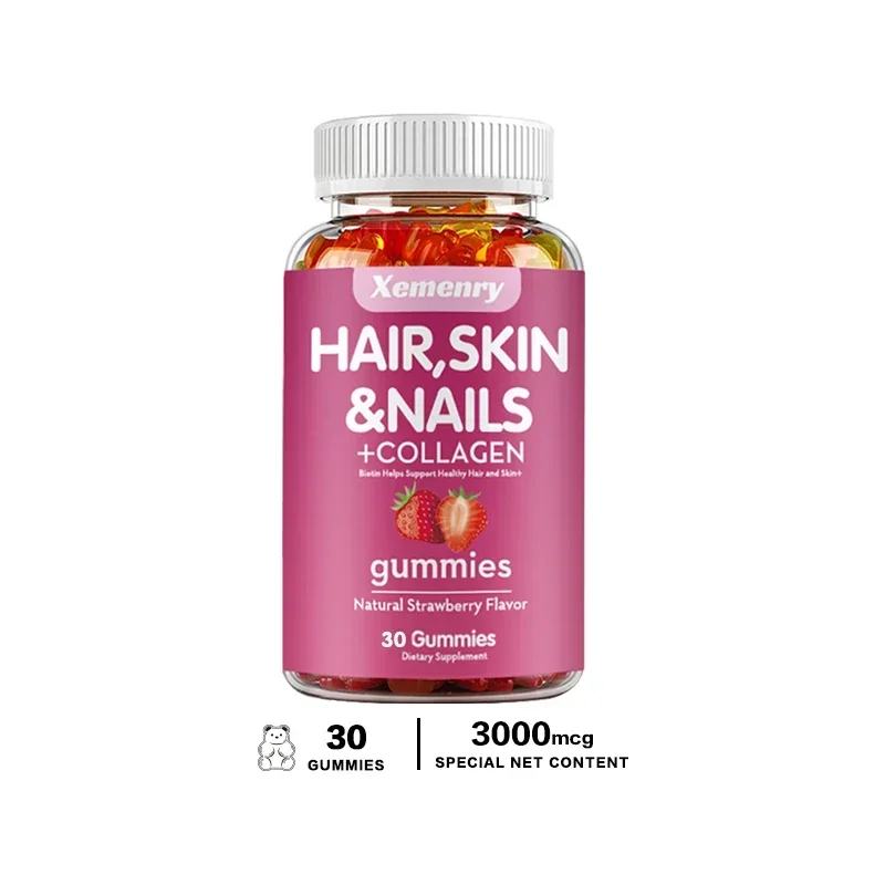 Hair, Skin & Nails Gummies | Hair Vitamins for Men and Women | Biotin SupplementsSupplements