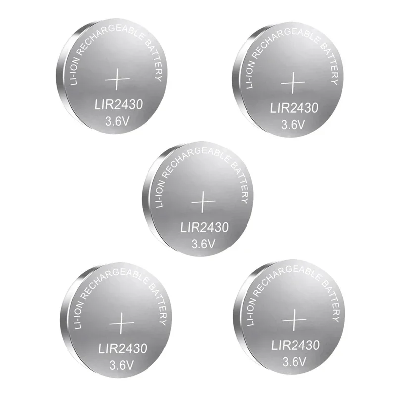 Banggood 10PCS/Lot LIR2430 LIR 2430 Rechargeable Li-ion Cell Coin Button Battery 3.6V 60mAh Replace For CR2430 PD2430