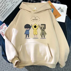 Sudaderas con capucha de Anime para hombres y mujeres, ropa de calle con bolsillo Harajuku, Manga estética, gráfico, Little nightmare