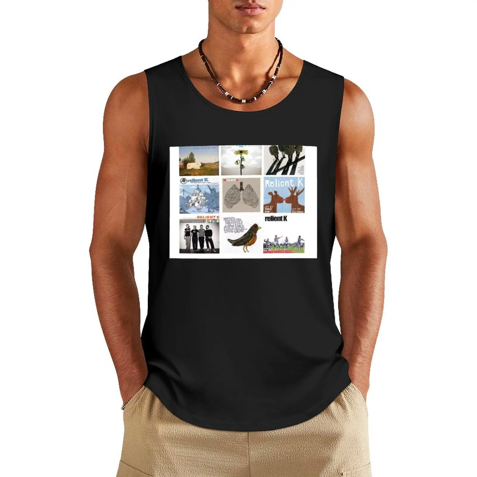 

Relient K album covers Tank Top anime top vest for men basketball clothing