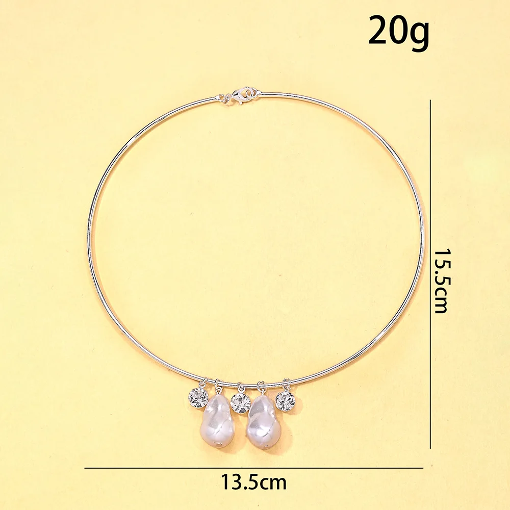 2026 Geometric Zircon Pendant Torques Necklace 18K Gold PVD Plated Stainless Steel Fashion Jewelry Gift for Women Girls