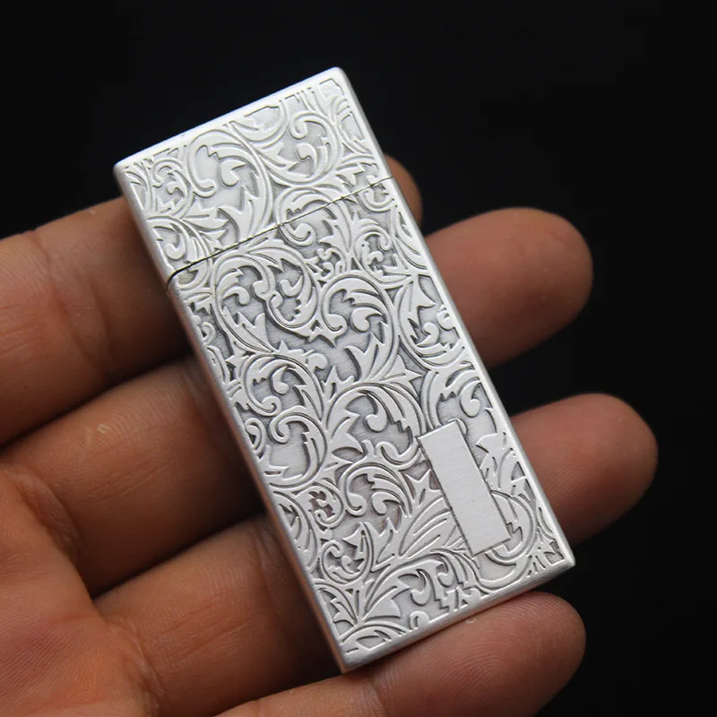 Tangcao Relief Lighter Thin Metal Engraved Grinding Wheel Open Flame Welcome Wholesale Gadgets for Men Clipper Lighter