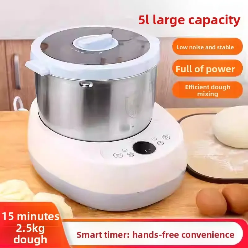 Mini Automatic Electric Dough Mixer - 5kg Capacity for Pizza, Dumplings & Bread Multi-Use Dough Maker