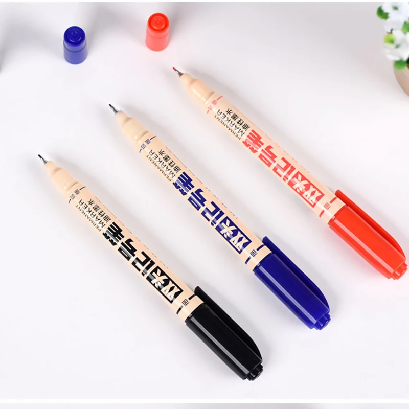 

Перманентные маркеры с тонкими точками — двойной наконечник 1,0 мм и 0,5 мм, чернила на масляной основе, водонепроницаемые и устойчивые к выцветанию для промышленной маркировки