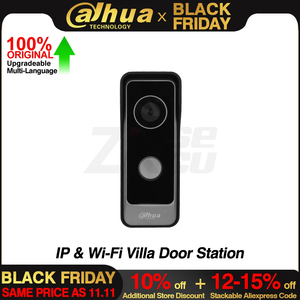 Dahua VTO1301R-W WiFi Video Doorbell 2MP POE IP Villa Door Station Indoor Surface Mounted Built-in Speaker 2-Way Audio IP65 IK10