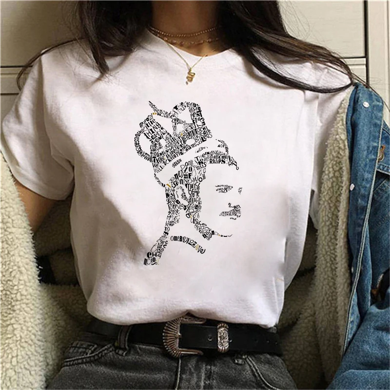 2024 Freddie Mercury Queen Band T Shirt Women Hip Hop Music Lover Tops 90s White T Shirt Harajuku Fashion T-Shirt